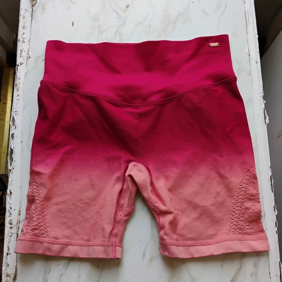 PINK Victoria's Secret Pink Bike Shorts with Ombre Design - Picture 1 of 8